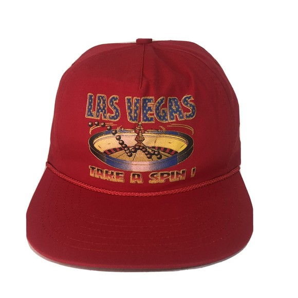 Vintage Las Vegas Snapback Hat, Red, Anvil, Take A Spin - Picture 1 of 9